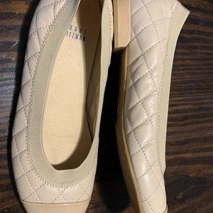 Stuart Weitzman Quilted Cap Ballet Flats